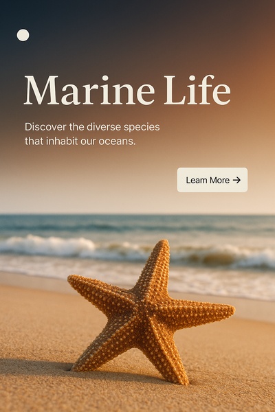 Creative Web Design Featuring Marine Life Illustration