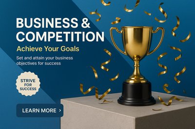 Golden Trophy Symbolizing Business Competition and Success