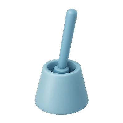 Modern Toilet Plunger in Soft Blue Color