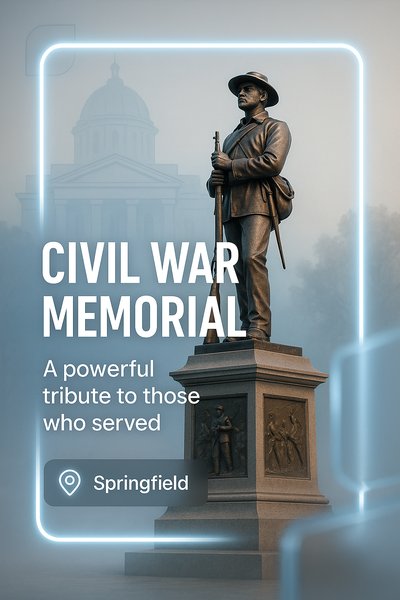 Civil War Memorial Statue with Modern Design Elements