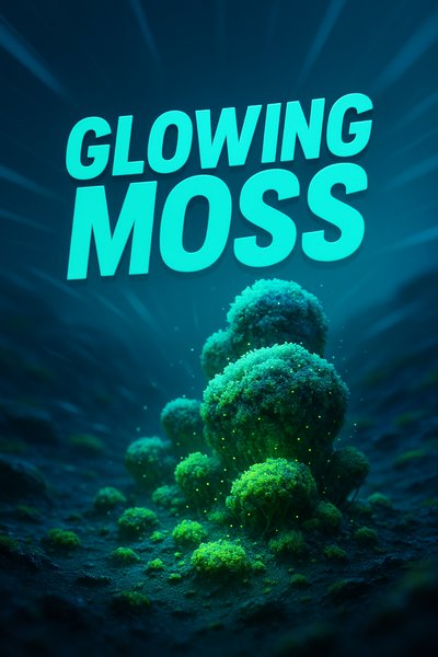 Vibrant Glowing Moss with Dynamic Composition