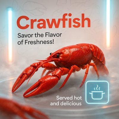 Creative Crawfish Design for LinkedIn Carousel Slide