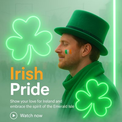 Celebratory Image Representing Irish Pride and Culture