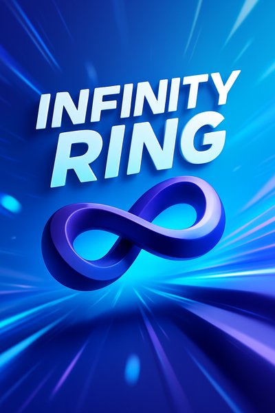 Dynamic Infinity Ring Design with Vibrant Colors