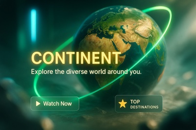 Vibrant Neon Continents: Explore Diverse Destinations