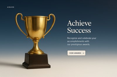 Elegant Gold Trophy for Online Recognition and Achievement