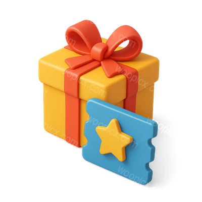 Colorful 3D Rewards Gift Box Icon