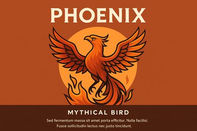 Phoenix Rising: A Mythical Bird Illustration