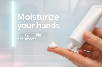 Hand Cream Promotional Graphic with Modern Aesthetics