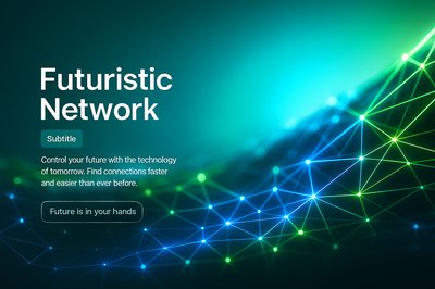 Futuristic Network Visual with Dynamic Color Lines