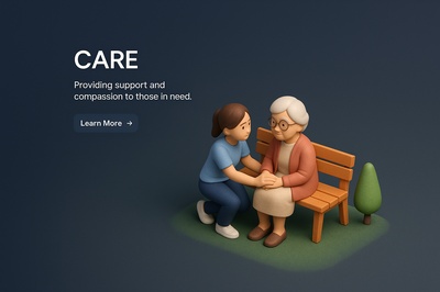 3D Scene Depicting Care and Compassion in a Realistic Style