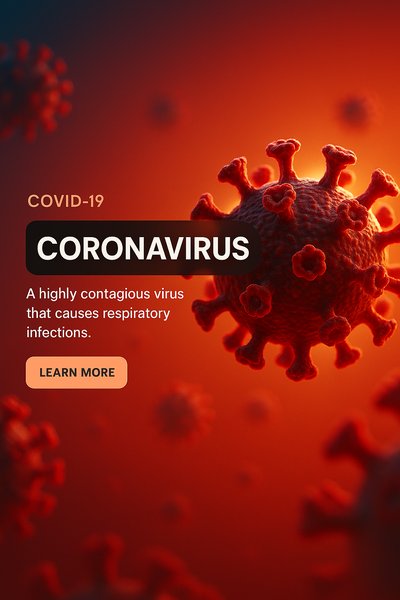 Illustration of Coronavirus for COVID-19 Awareness Campaign