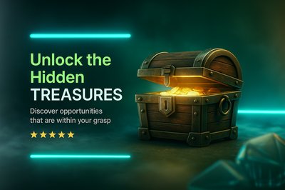 Realistic Treasure Chest Design with Neon Accents