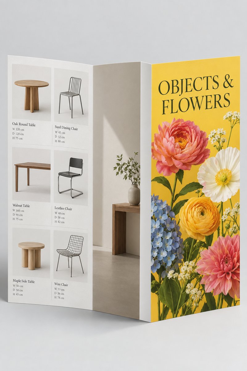 Tri-fold brochure design mockup