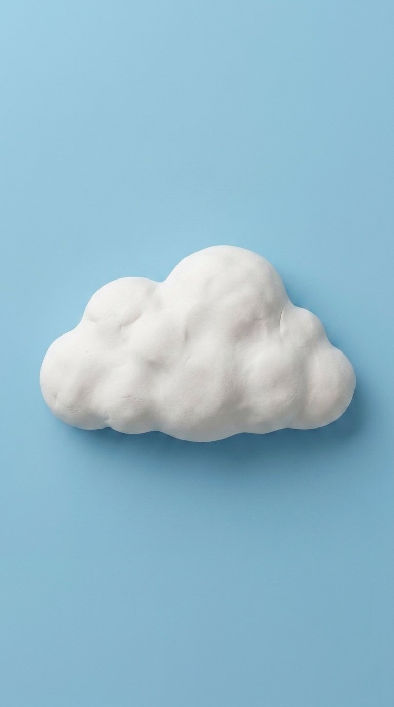 Clay cloud illustration for stories