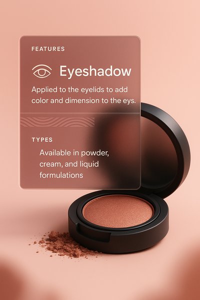 Stylish Eyeshadow Illustration with Informative Overlay