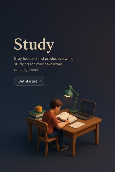 High-Resolution 3D Study Scene with Desk and Lamp