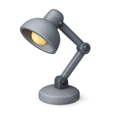 Stylish Adjustable Desk Lamp in 3D View