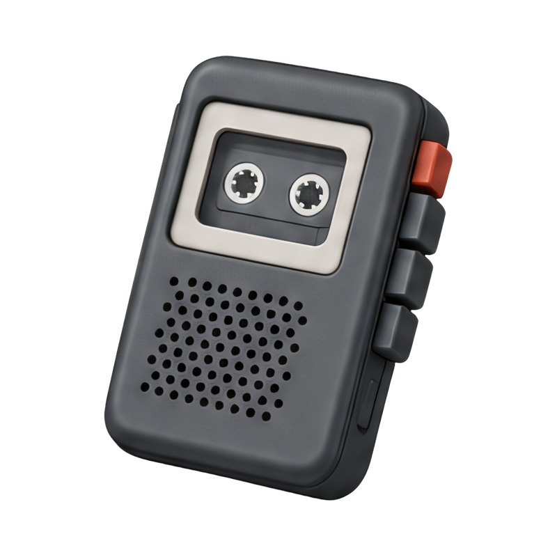 vintage handheld cassette recorder