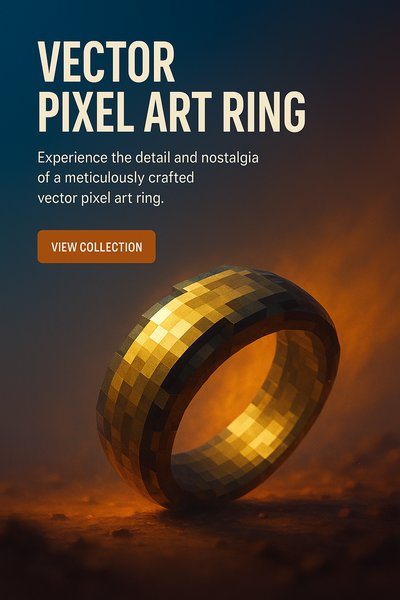 Stunning Vector Pixel Art Ring Showcase