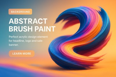 Vibrant Abstract Brush Stroke Design Element