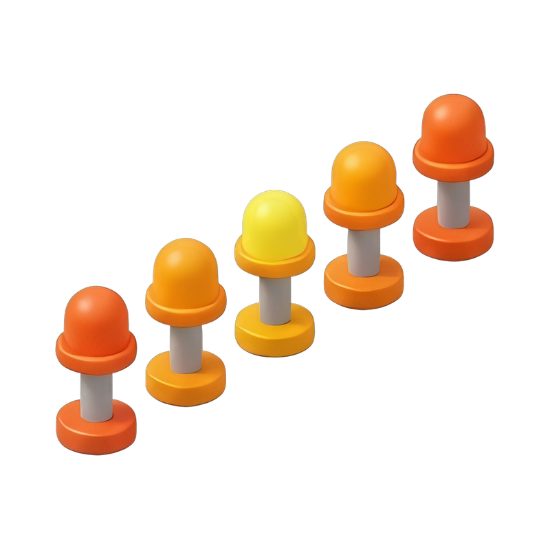 illuminated runway light row