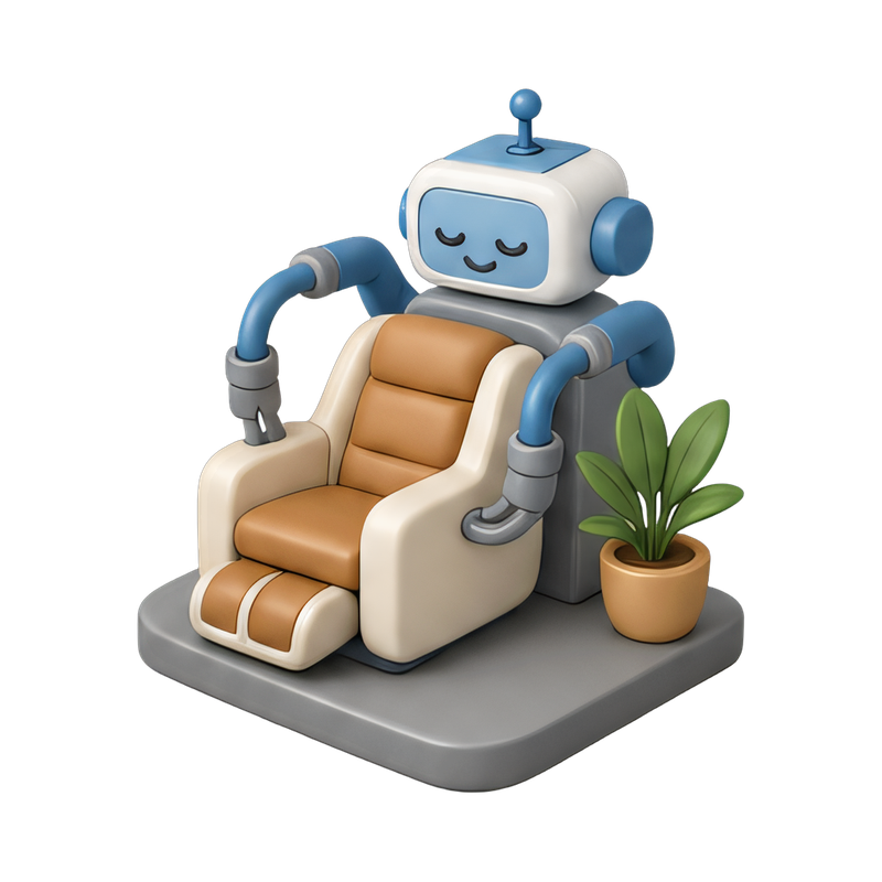 robotic massage chair with arms