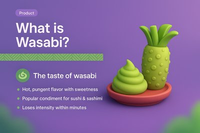 Vibrant Wasabi Landing Page Design with 3D Elements