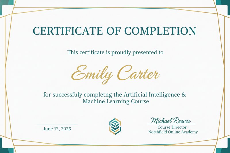 Elegant certificate of completion