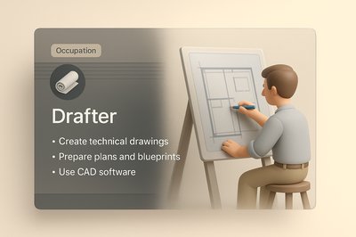 Professional Drafter Creating Technical Drawings in 3D Design