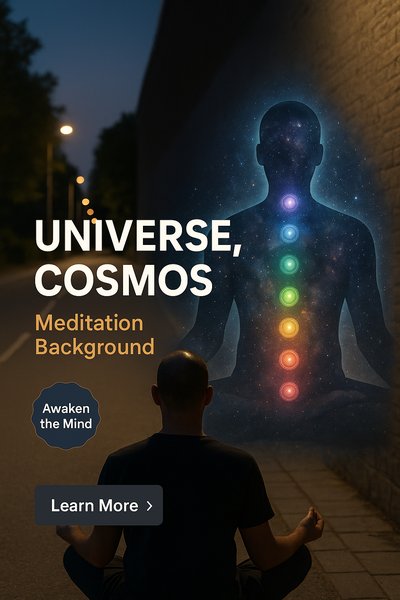 Meditative Cosmic Space with Chakra Elements