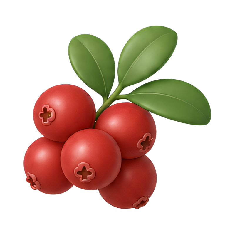 fresh lingonberry cluster