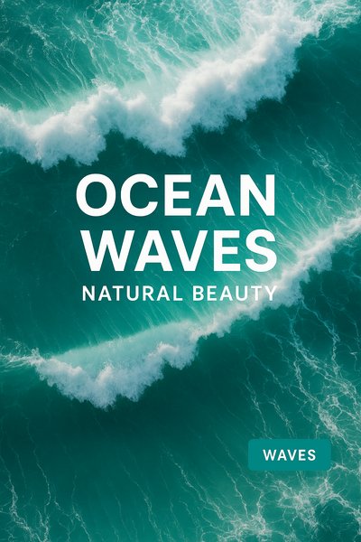 Stunning Ocean Waves with Text Overlay