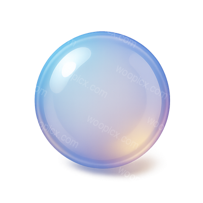 Stylish 3D Bubble Icon with Volumetric Effects