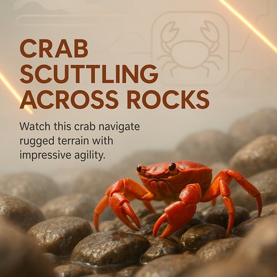 Crab Scuttling Across Rocks: A Journey of Agility