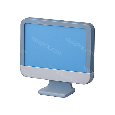 3D Computer Monitor Illustration for Digital Design