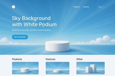 Dynamic Sky Background for Cosmetic Product Presentation