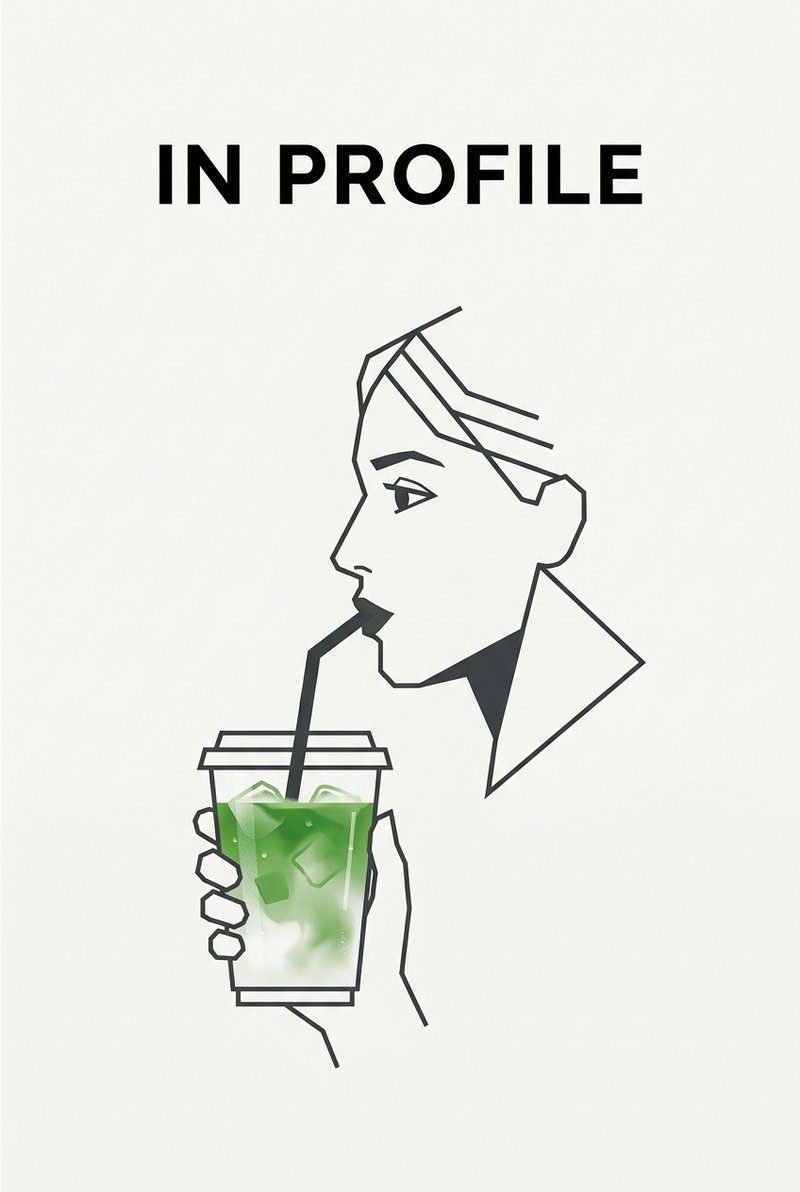 Profile of a matcha drink