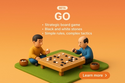 Detailed 3D Scene of a Go Board Game