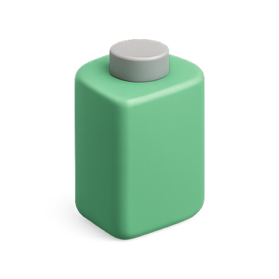 Minimalist Green Container with Gray Lid