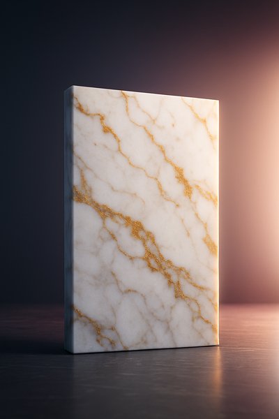 Elegant White Gold Marble Texture with Backlight