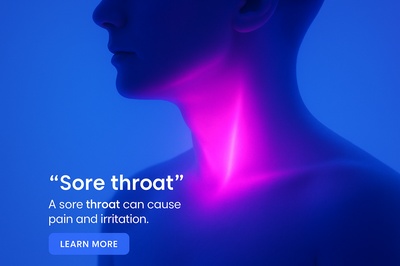 Fluorescent Throat Glow with Neon Pink Light