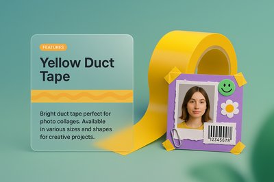 Vibrant Yellow Duct Tape for Creative Photo Collages
