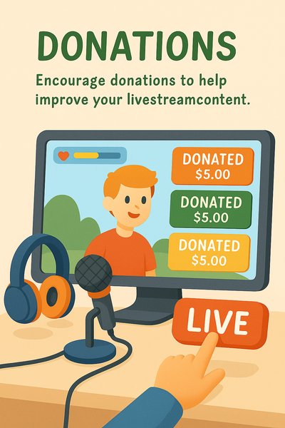 Livestream Donations Graphic for Fundraising Engagement