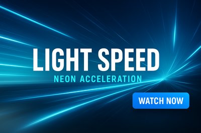 Dynamic Promotional Graphic Featuring Neon Acceleration Theme
