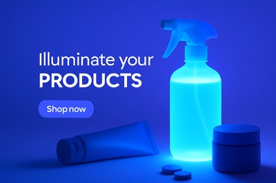 Fluorescent Shadow Atmosphere with Illuminated Products