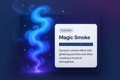 Enchanting Smoke Background with Stars and Dynamic Elements