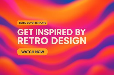 Vibrant Retro Style Cover Template for Inspiration