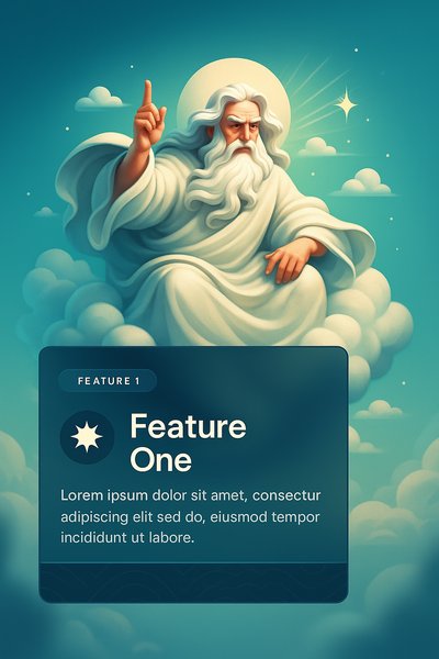 Divine 3D Illustration of God in Heaven