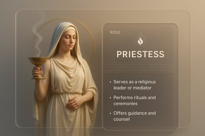 3D Illustration of a Priestess in a Spiritual Role